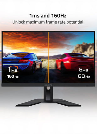 GIGABYTE M27U - 27 inch IPS Gaming Monitor - UHD 3840x2160-160Hz - 1ms MPRT - AMD FreeSync Premium Pro - Type C KVM - HDMI, DP, Type C - Height Adjustable - Black (M27U-SA)