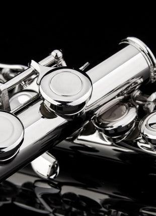 Glory Closed Hole C Flute With Case, Tuning Rod,Joint Grease and Cloth, Gloves, Nickel Siver