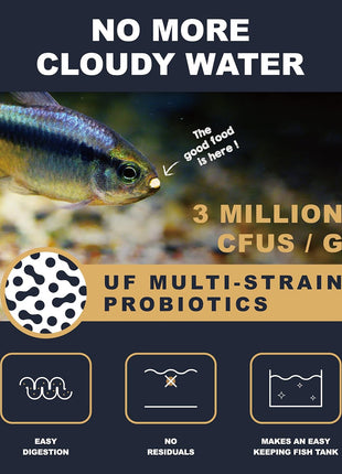 Ultra Fresh Tetra Fish Food, Slow Sinking, All Natural Ingredients, Wild Sword Prawns, Spirulina, Color Enhancement, Small Granules , Tropical Micro Pellet 1.87 oz