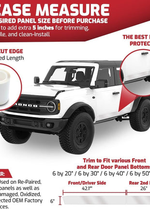 [ARMOR UP] 3 inchx60 inch Clear Gloss Paint Protection Film- 6-mil TPU Automotive Protector Wrap - Non-Yellowing, UV Protection, Self-Healing, Hydrophobic Top Coat - Car Accessories -