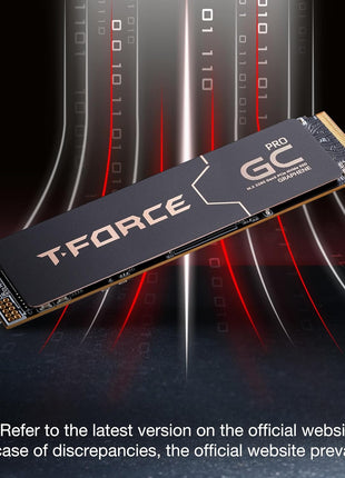 TEAMGROUP T-Force GC PRO 2TB Graphene Heatsink DRAM SLC Cache 3D TLC NAND NVMe InnoGrit PCIe Gen5x4 M.2 2280 Gaming Internal SSD Read/Write 12500/11000 MB/s TM8FFL002T0C129