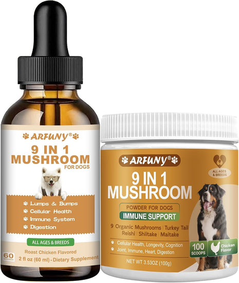 9 in 1 Dog Mushroom Powder & Drops