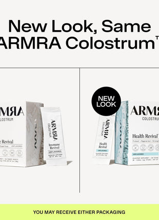 ARMRA Colostrum Powder, Unflavored, 30 Serving Travel Sticks