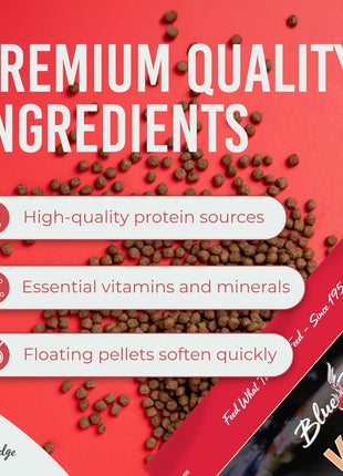 Blue Ridge Koi Fish Food 5lb - Koi Food Mini Growth Formula, Goldfish Food, Premium Fish Food for Ponds, Ponds Fish Food, Floating Pond Pellets