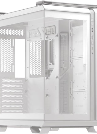 ASUS TUF Gaming GT502 Horizon White ATX Mid-Tower PC Case, Boundless Panoramic Design, Dual-Chamber, Tool-Free Side Panels, Front USB 10 Gbps Type-C, 2 Year Warranty