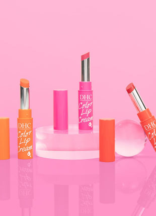 DHC Color Lip Cream 3 Pack, Red, Pink and Apricot