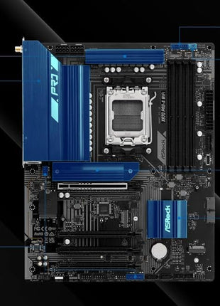 ASRock X870 Pro-A WiFi ATX Motherboard - AMD AM5 Ryzen 9000/8000/7000, DDR5 8000+(OC), PCIe 5.0, Dual USB4 Type-C, Wi-Fi 7, 2.5GbE