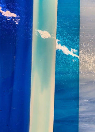 5 sheets - COE 96 Blue Fusible Glass Pack by Binari Glass Studio