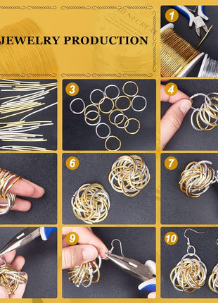 BENECREAT 12 17 18 Guage Aluminum Wire (12 Gauge 100FT) Silver Anodized Jewelry Craft Wire for Beading Floral Making, Jewelry Sculpting Model Making