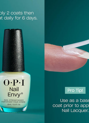 OPI Nail Envy Nail Strengthener Clear | Strengthening Nail Polish Treatment | For Weak & Thin Nails