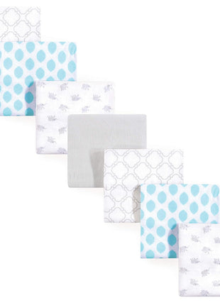 Luvable Friends Unisex Baby Cotton Flannel Receiving Blankets, Basic Elephant 7-Pack, One Size