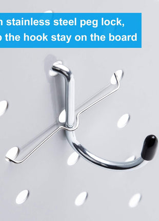 FRIMOONY Pegboard Hooks Assortment with Pegboard Bins, Peg Locks, for Organizing Various Tools, 80 Piece