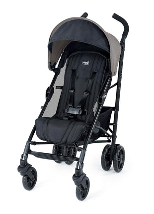 Chicco Liteway Stroller, Compact Fold Baby Stroller with Canopy, Lightweight Aluminum Frame Umbrella Stroller, for Use with Babies and Toddlers up to 40 lbs, Dune/Brown