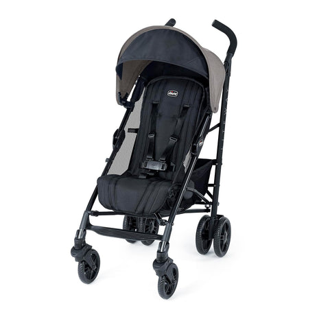Chicco Liteway Stroller, Compact Fold Baby Stroller with Canopy, Lightweight Aluminum Frame Umbrella Stroller, for Use with Babies and Toddlers up to 40 lbs, Dune/Brown