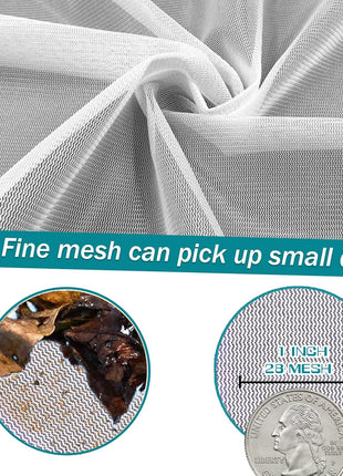 POOLWHALE Professional Pool Skimmer Net, Heavy Duty Swimming Leaf Rake Cleaning Tool with Deep Fine Nylon Mesh Net Bag - Fast Cleaning,Easy Scoop Edge,Debris Pickup Removal (No Pole)