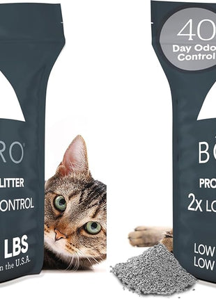 Boxie Probiotic Cat Litter, 40 Day Odor Control, Clumping Clay Kitty Litter, Odor Eliminating Probiotics, Dust-Free, No Fragrances No Fillers, 16 lb
