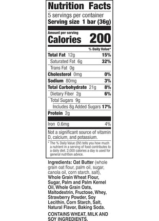 Nature Valley Crispy Creamy Wafer Bars, Strawberry, Whole Grain, 5 Bars, 6.5 oz