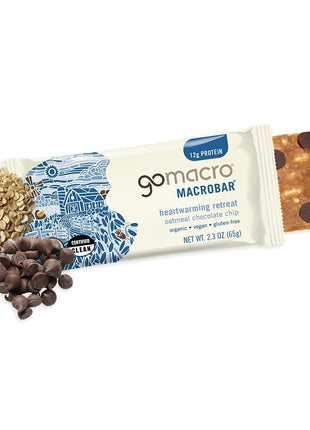 Gomacro, Nutrition Bar Oatmeal Chocolate Chip Organic 12 Count, 2.3 Ounce
