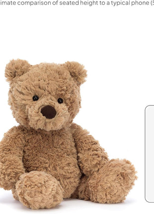 Jellycat Bumbly Bear Stuffed Animal, Small 11 inches | Teddy Bear Plush Toy | Classic Children's Gift