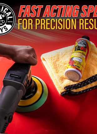 Chemical Guys C4 & P4 Clear Cut Correction Compound and Precision Paint Perfection Polish Combo - Removes Scratches, Swirls, Towel Marks, and Etching, Restores Gloss, Polishing Kit - 2 x 16 oz