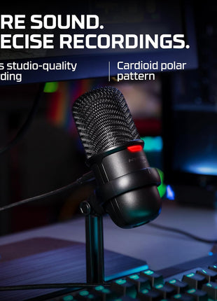 HyperX SoloCast? USB Condenser Gaming Microphone, for PC, PS4, PS5 and Mac, Tap-to-Mute Sensor, Cardioid Polar Pattern, great for Streaming, Podcasts, Twitch, YouTube, Discord,Black