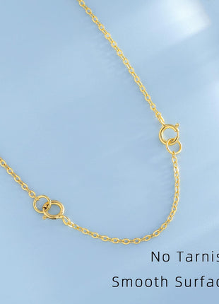 Gold Necklace Extenders 14k Extender Chain 925 Sterling Silver Extension Bracelet Chain Extenders for Necklaces 3 Pcs (1 2 3 Inch)(Gold)