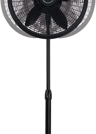 Lasko Pedestal Fan, Oscillating Fan for Bedroom with Adjustable Height and 3 Cooling Speeds, Portable, 18 inch, Black, 1827