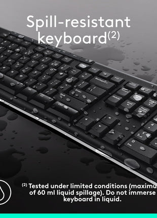 Logitech MK270 Full Size Wireless Keyboard and Mouse Combo - Black