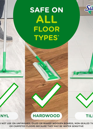 Swiffer Sweeper Wet Mopping Cloths, Mops for Floor Cleaning, Open Window Fresh, 24 Count