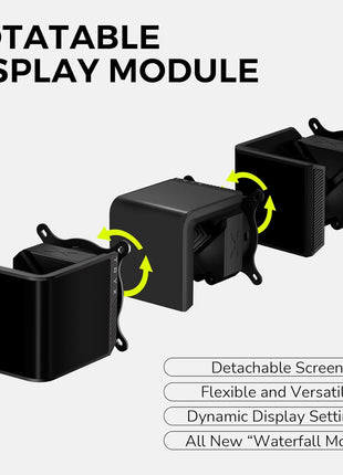 TRYX Panorama SE 360 ARGB 360mm AIO Rotatable 6.67'' AMOLED Curved Screen 3D Anamorphic Effect Customizable AIO Cooler 360mm Asetek Adela Pump 280w TDP ARGB Fan Intel LGA 1851/1700 AMD AM5/AM4