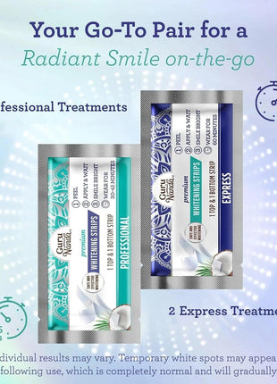 GuruNanda Teeth Whitening Strips   7 Day Treatment with Non Slip, Dry Strip Technology   Whitening Designed with Care for a Brighter Smile