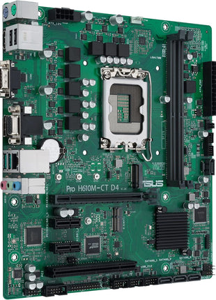 ASUS Pro H610M-CT D4-CSM LGA 1700(Intel 12th Gen&Intel vPro) TCO-Optimized Commercial Motherboard(PCIe 4.0,DDR4, DP/HDMI/D-Sub,USB 3.2 Gen 2,M.2 Key E Slot,TPM IC onboard,SMBUS,ACCE, Boot Defender)