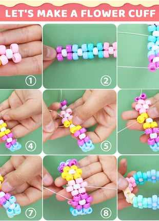 1000 Macaron Candy Pony Beads, Beads for Crafts, Hair Beads, Beading Supplies, Beads for Jewelry Making