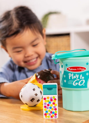 Melissa & Doug Play to Go Cups Food Playset Bundle (2-Pack) - Travel Toys and Pretend Play Food with Fidget Lids for Road Trip Activities for Kids
