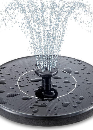 Mademax Solar Bird Bath Fountains, Upgrade 1.4W Solar Fountain Pump with 6 Nozzles, Free Standing Floating Solar Powered Water Fountain Pump for Bird Bath, Garden, Pond, Pool, Outdoor