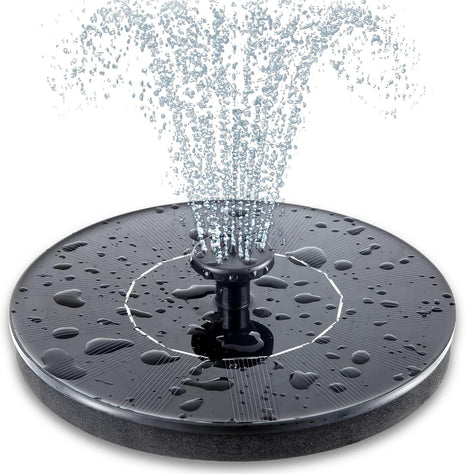 Mademax Solar Bird Bath Fountains, Upgrade 1.4W Solar Fountain Pump with 6 Nozzles, Free Standing Floating Solar Powered Water Fountain Pump for Bird Bath, Garden, Pond, Pool, Outdoor