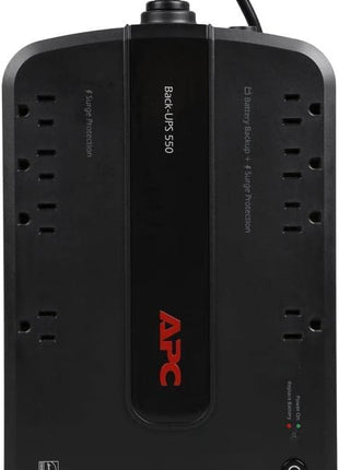 APC Back-UPS 550VA / 330W Battery Backup & Surge Protector, 8 Outlets, RJ45 Ethernet Protection, BE550G Uninterruptible Power Supply for Computers, Wireless Routers, and Home Office Electronics