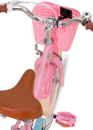 JOYSTAR Little Daisy Kids Bike for Girls Boys Ages 2-10 Years, 12 14 16 20 Inch Girls Bikes with Doll Bike Seat & Streamers, Boys Bike with Flag & Number Plate, Multiple Colors