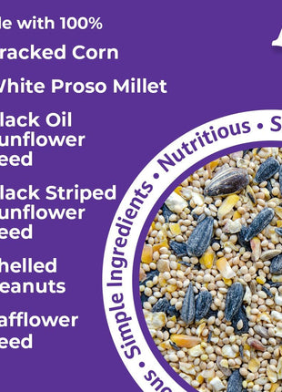Lyric Wild Bird Mix - Includes Corn, Nuts, and Wild Bird Seed for Outside Feeders, Attracts Doves, Jays and Many More, 40 lb Bag