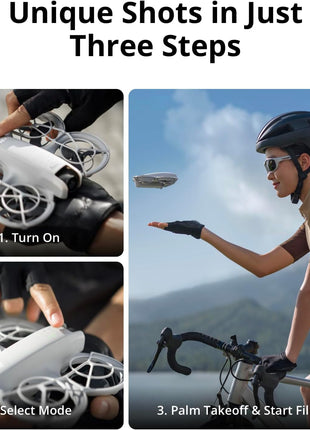 DJI Neo Three-Battery Combo, Mini Drone with 4K UHD Camera for Adults, 135g Self Flying Drone that Follows You, Palm Takeoff, Subject Tracking, QuickShots, Stabilized Video (Controller-Free)