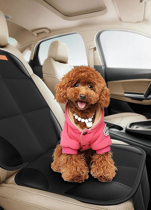 SMART ELF Car Seat Protector, 2Pack Seat Protector Protect Child Seats with Thickest Padding and Non-Slip Backing Mesh Pockets for Baby and Pet,Sedan SUV Truck (Black)
