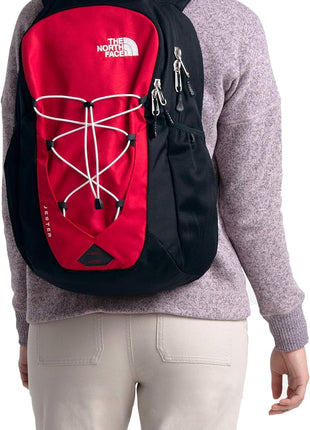 THE NORTH FACE Women's Jester Luxe Everyday Laptop Backpack, TNF Black/Burnt Coral Metallic, One Size
