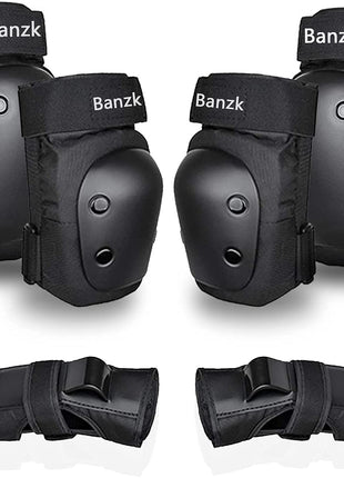 Adult Knee Pads Elbow Pads Wrist Guards for Adult Kids 6 in 1 Protective Gear Set for Skateboarding Biking Roller Skating Cycling Outdoor Sports