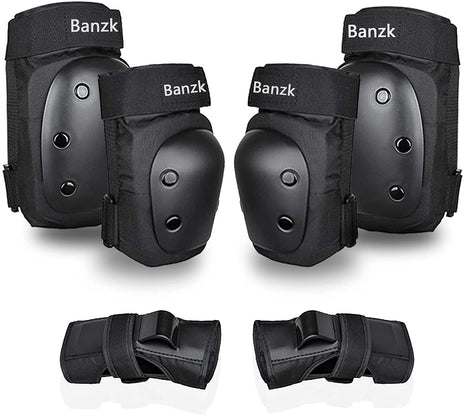 Adult Knee Pads Elbow Pads Wrist Guards for Adult Kids 6 in 1 Protective Gear Set for Skateboarding Biking Roller Skating Cycling Outdoor Sports