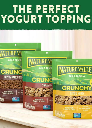 Nature Valley Crunchy Granola, Oats and Honey Granola, Resealable Snack Pouch, 16 oz