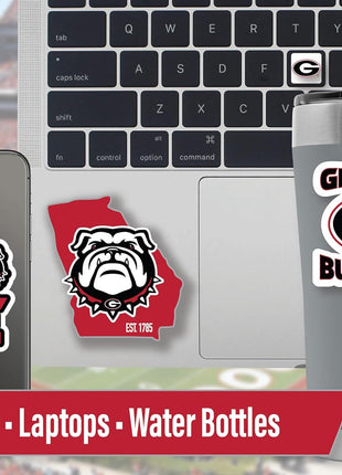 UGA Stickers for Gift, Car, Water Bottle, Laptop, and Phone for Football Fans and University Graduates (Georgia Bulldogs)