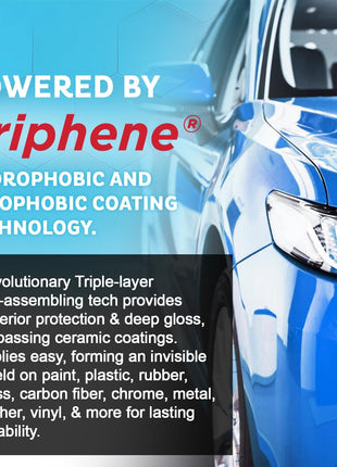 MAXLONE ™ Car Spray with Triphene® Technology, Quick Spray & Wipe All Purpose Waterless Detailer - Clean, Shine, Protect Paint, Glass, Wheels, Trim Without Pre-Washing (2, 20oz w 4 Micro Fiber Cloth)