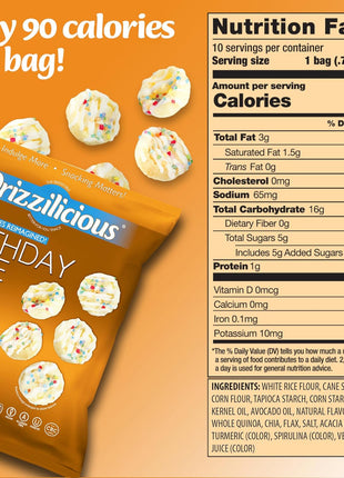 Drizzilicious Mini Rice Cakes Variety Pack- Rice Crisps, Healthy Snack for Adults and Kids, Flavored Rice Cakes, Vegan, Gluten Free Snack, Allergen Free, Only 90 Calories Per Bag- 0.74 oz (Pack of 12)