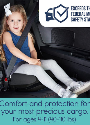 UberBoost Inflatable Booster Seat for Car, Travel Booster Seat, Black/Gray