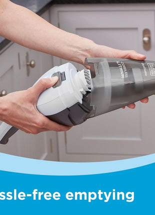 BLACK+DECKER dustbuster Cordless Handheld Vacuum, Portable Car Vacuum Cordless Rechargeable, Wall Mount, Strong Suction QuickClean (HNVC215B10)